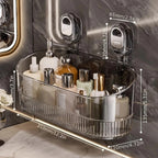 No-Drill Suction Bathroom Shelf – Strong Hold Shower Storage Rack | Easy Install, No Damage