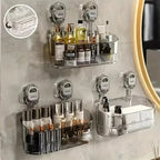 No-Drill Suction Bathroom Shelf – Strong Hold Shower Storage Rack | Easy Install, No Damage