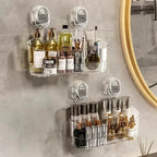 No-Drill Suction Bathroom Shelf – Strong Hold Shower Storage Rack | Easy Install, No Damage