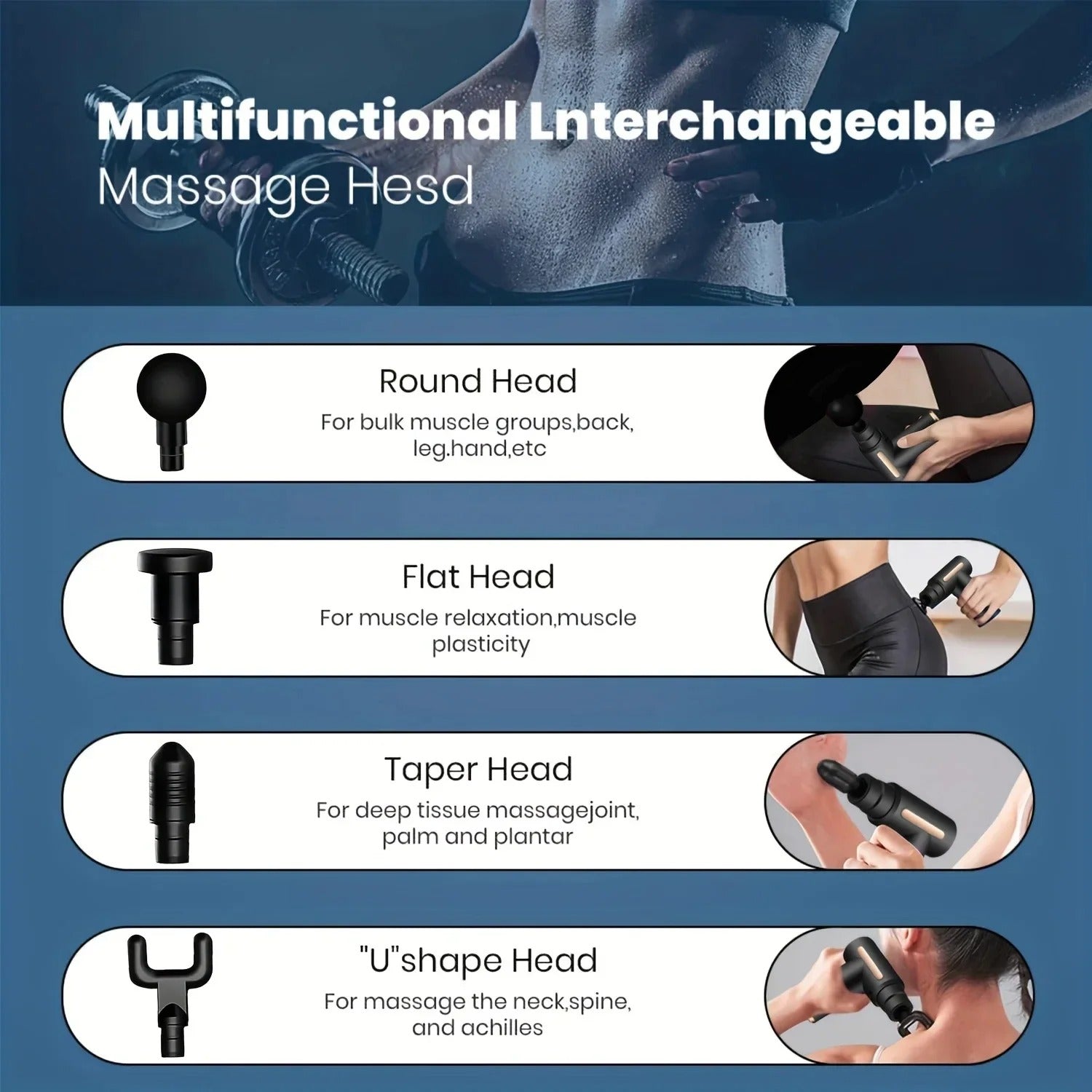 Portable Deep Tissue Percussion Massager with 6 Speeds (Original) | Powerful & Long-Lasting Massager