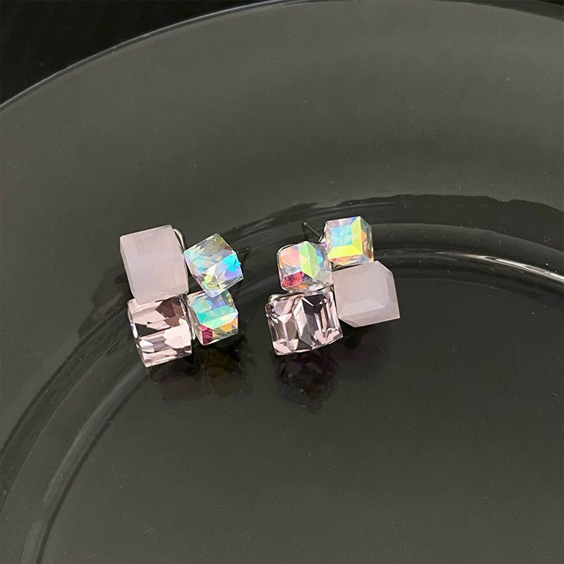 Multishade Crystal Shape Earings