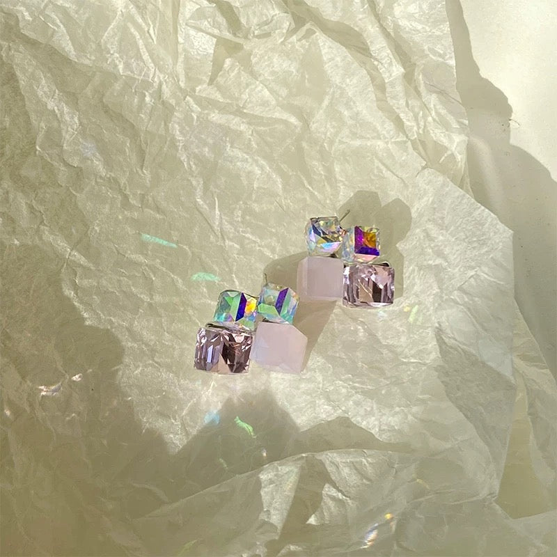 Multishade Crystal Shape Earings