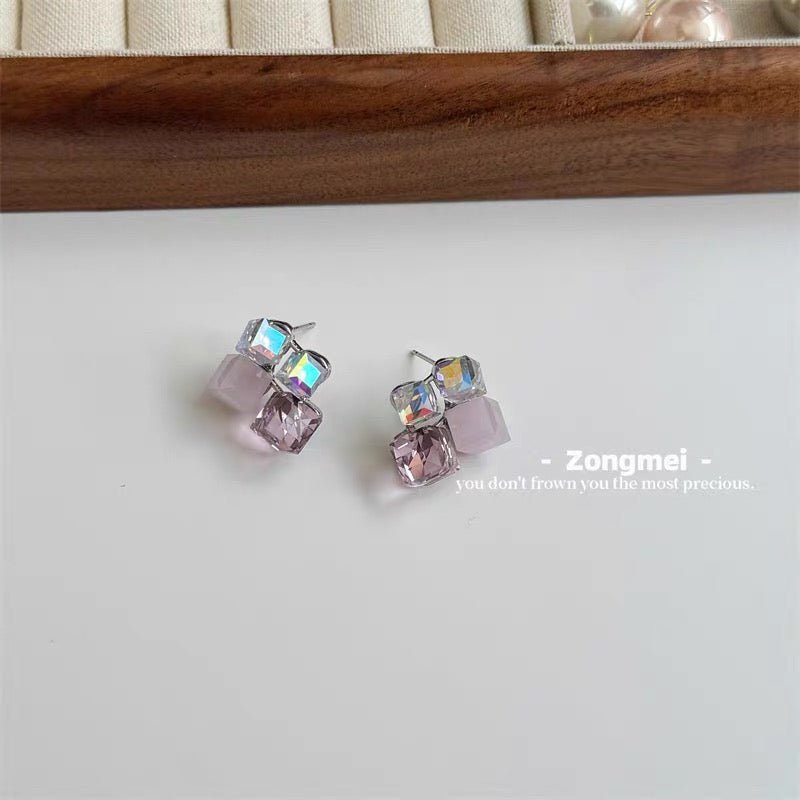 Multishade Crystal Shape Earings