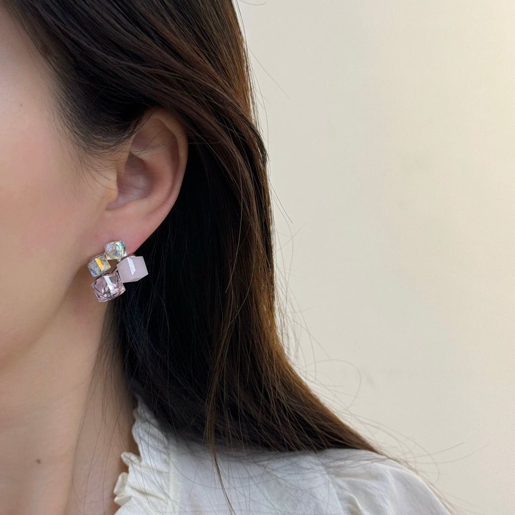 Multishade Crystal Shape Earings