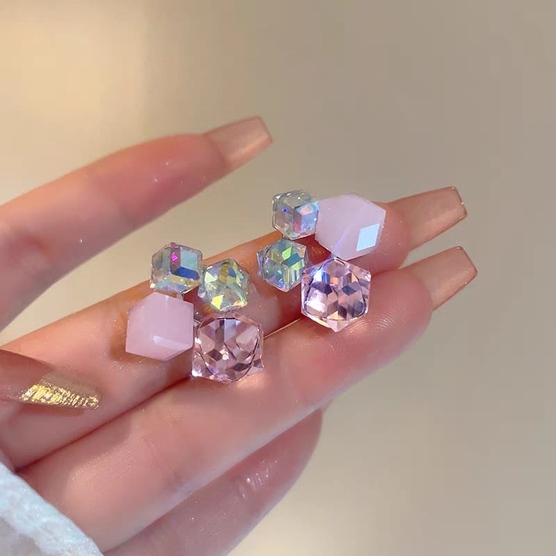 Crystal pink Earings